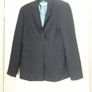 Calvin Klein Women's Navy Blue pin stripe suit jacket Size 6
